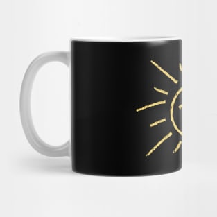 Smiling Sun Chalkboard Drawing Mug